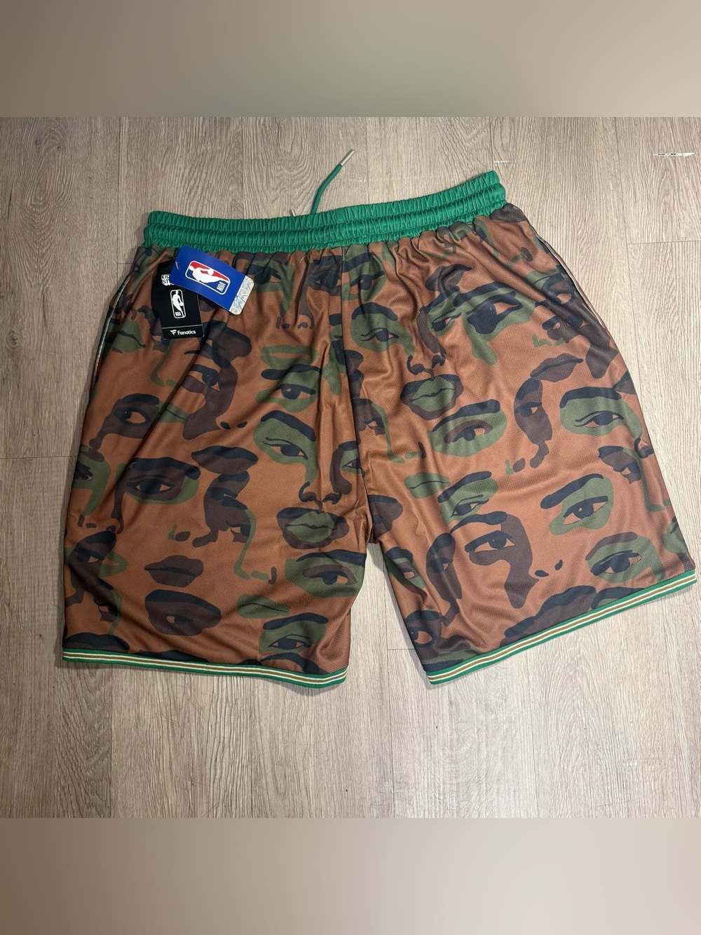 New NBA & KidSuper Studios Fanatics Brown Boston Celtics Hometown Shorts S-3XL - Picture 3 of 12